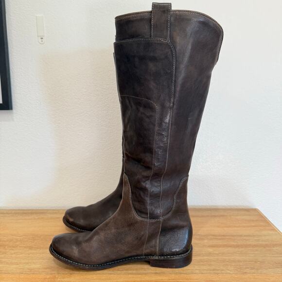 Frye Paige Tall Riding Knee High Boots Women's Brown Leather Size 9 - Picture 14 of 16
